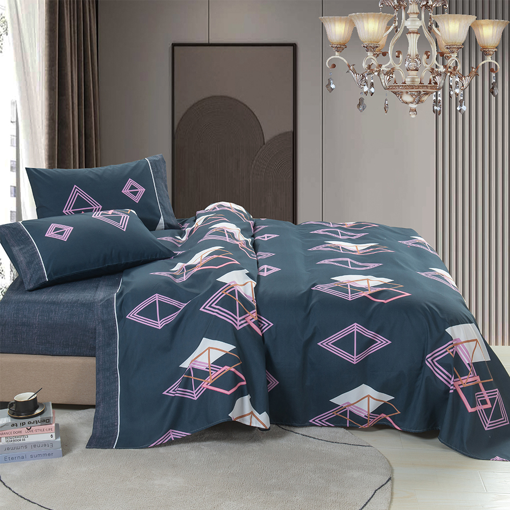 99,99% Poliészter 85 GSM Twill nyomtatott 4 DCS ágyneműkészlet